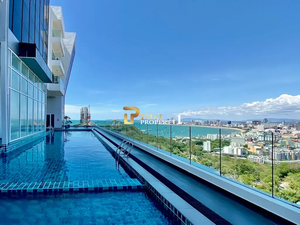 Sjø- og byutsikt 1-roms leilighet til salgs – The Vision Pratumnak, Pattaya