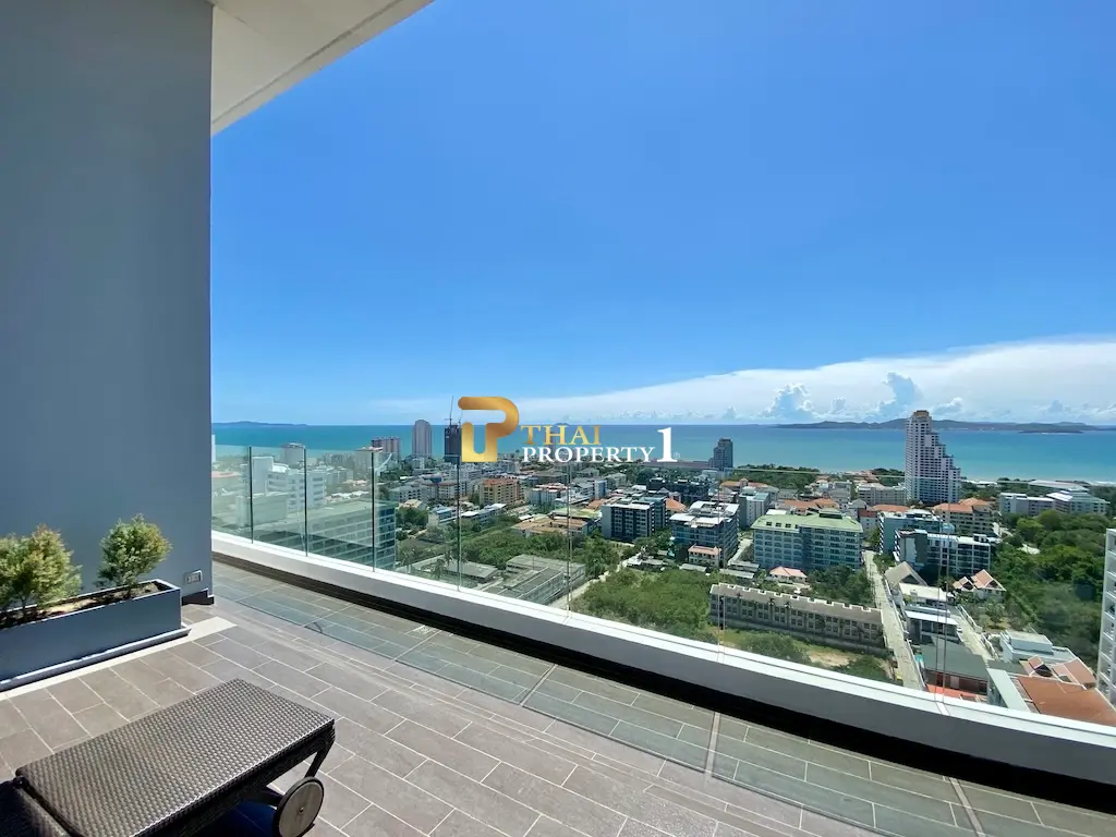 Sjø- og byutsikt 1-roms leilighet til salgs – The Vision Pratumnak, Pattaya