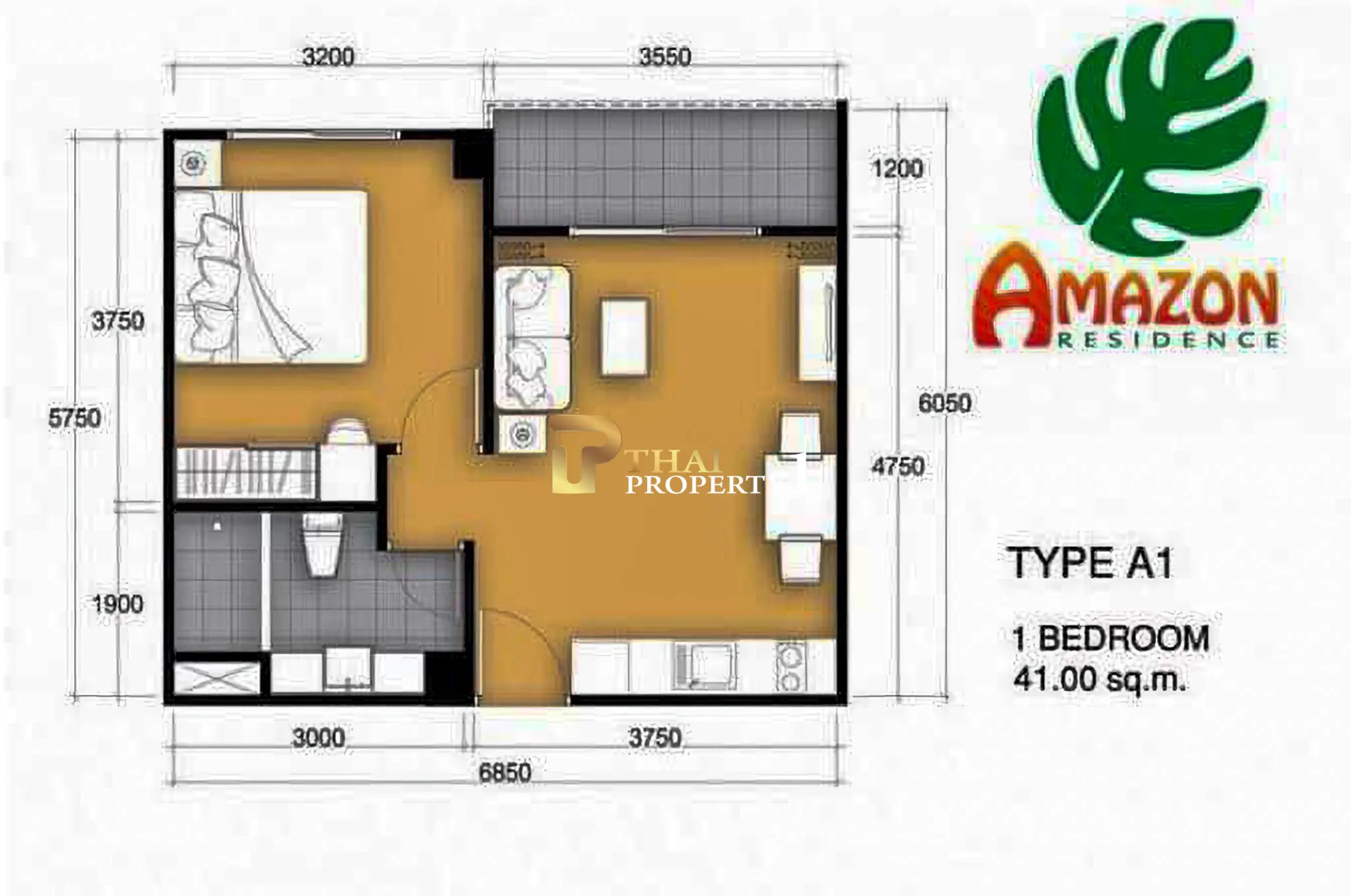 Til salgs: Amazon Residence Jomtien – 1-soveroms leilighet nær Jomtien-stranden