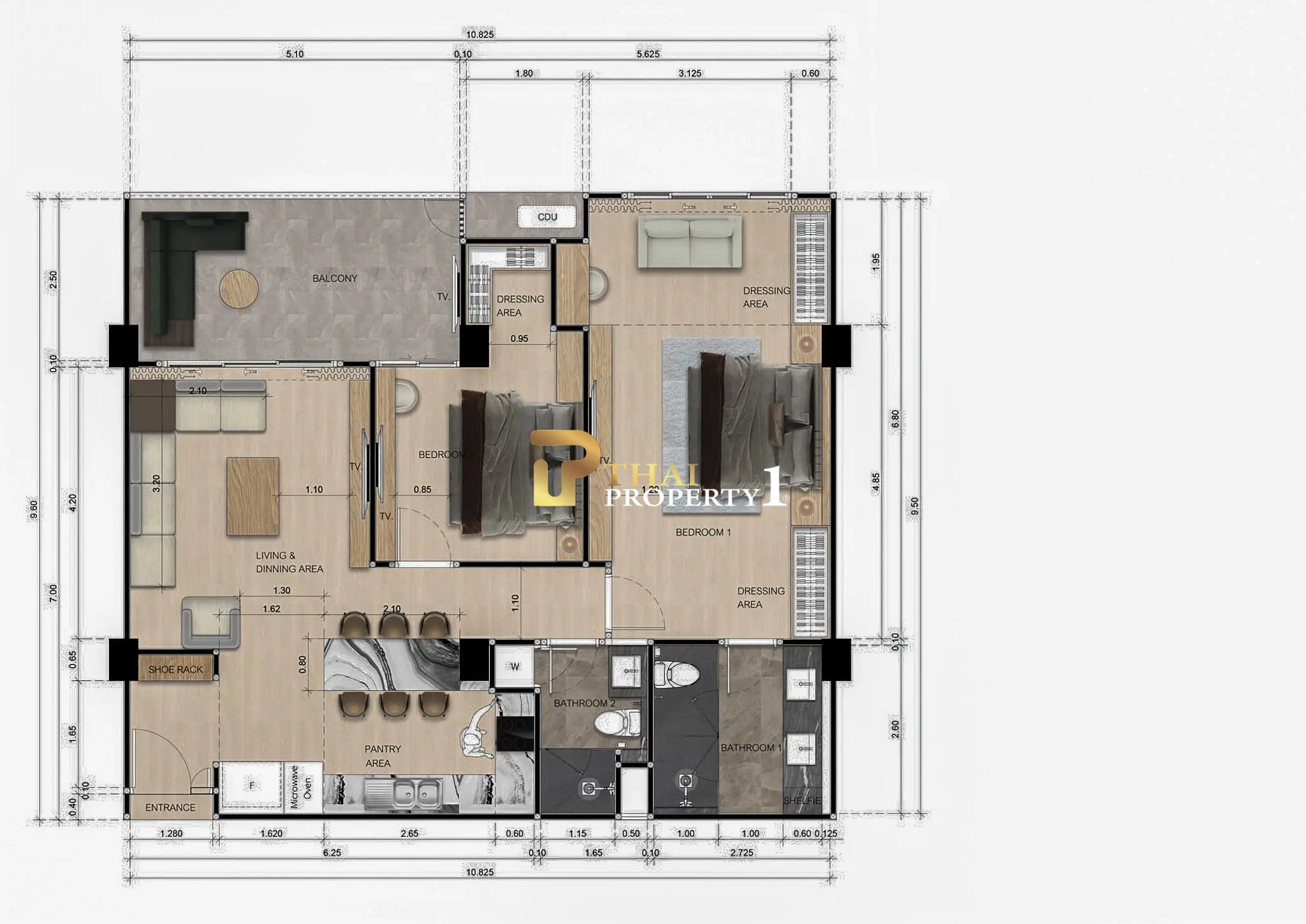 Pre-Sale Zensiri Estate & Residences Jomtien – Luxury 2-Bedroom Condo with Pool View near Jomtien Beach, Pattaya