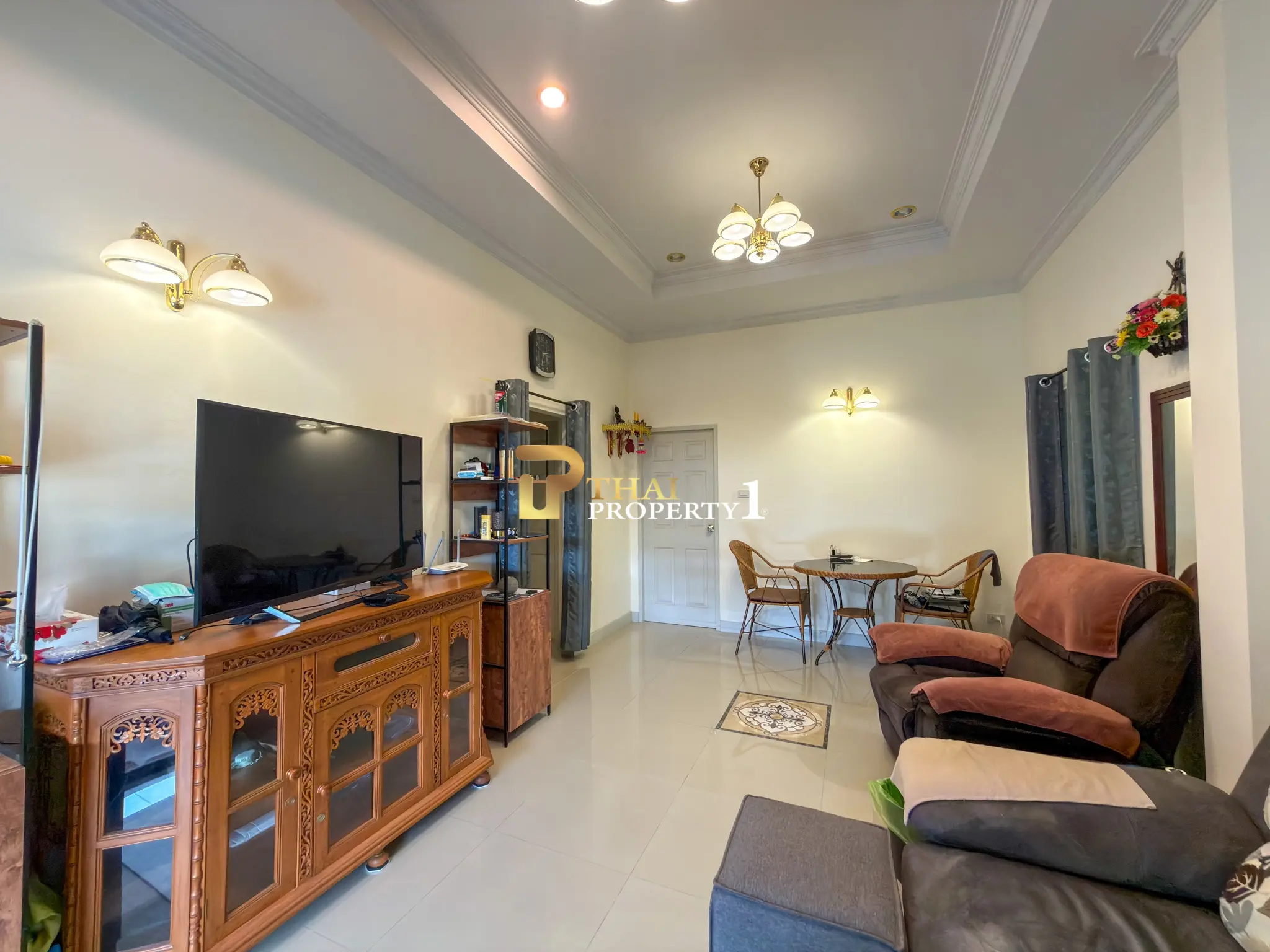 Hilltop Detached House for Sale near Bang Saray Beach, Navy House 41, No Flood, Ready to Move In