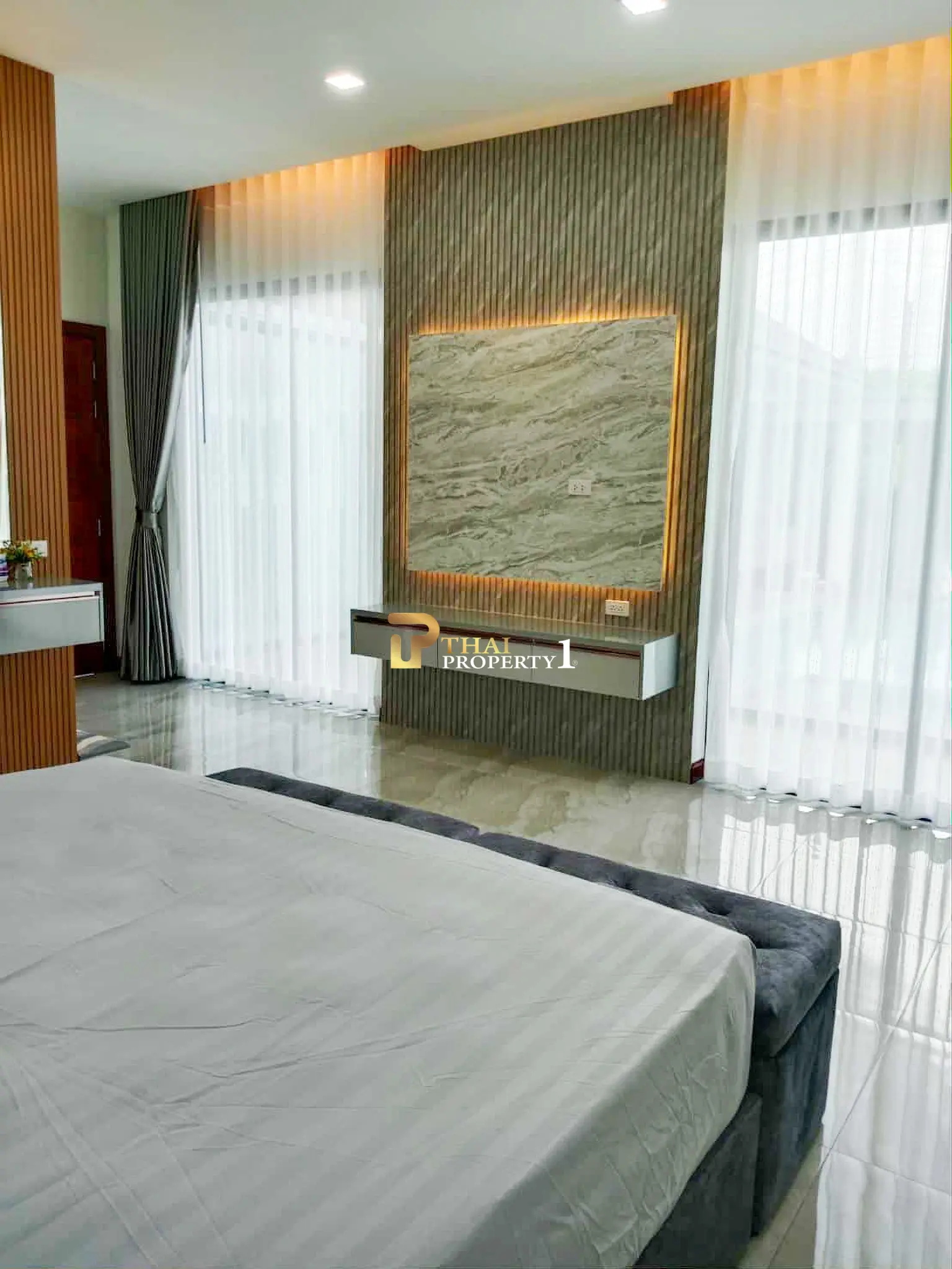 New Pool Villa 3 Bedroom For Sale - Near Mountain and Bangsaray Beach