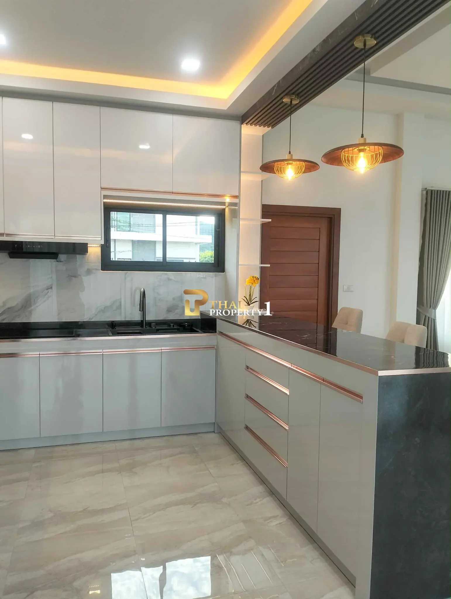 New Pool Villa 3 Bedroom For Sale - Near Mountain and Bangsaray Beach