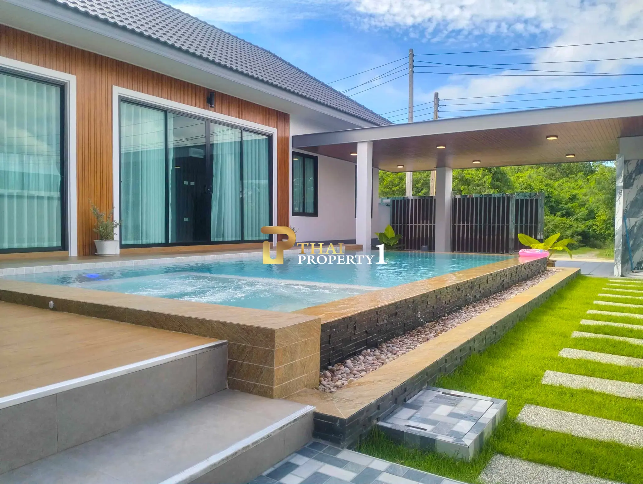 New Pool Villa 3 Bedroom For Sale - Near Mountain and Bangsaray Beach