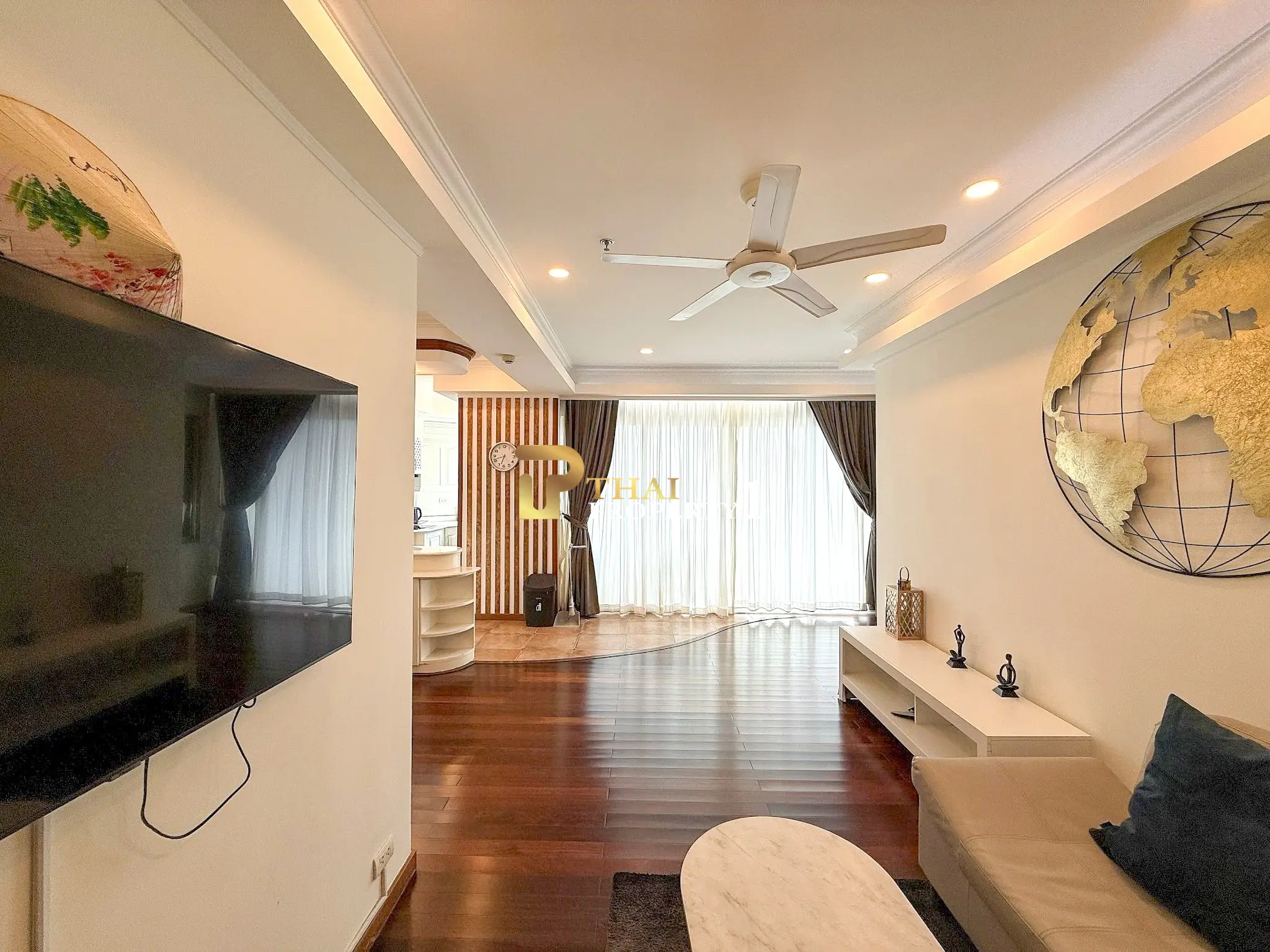 Leilighet med sjøutsikt – View Talay 3A Pratumnak, Pattaya Hjørneleilighet, romslig og fullt møblert