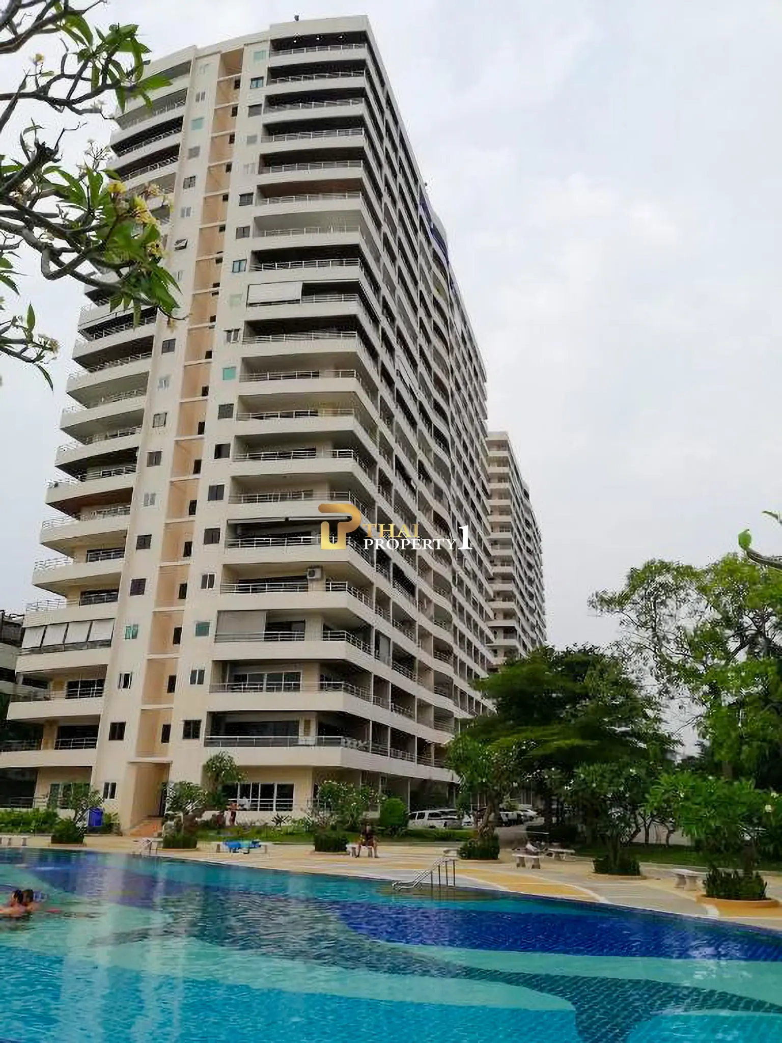 Leilighet med sjøutsikt – View Talay 3A Pratumnak, Pattaya Hjørneleilighet, romslig og fullt møblert