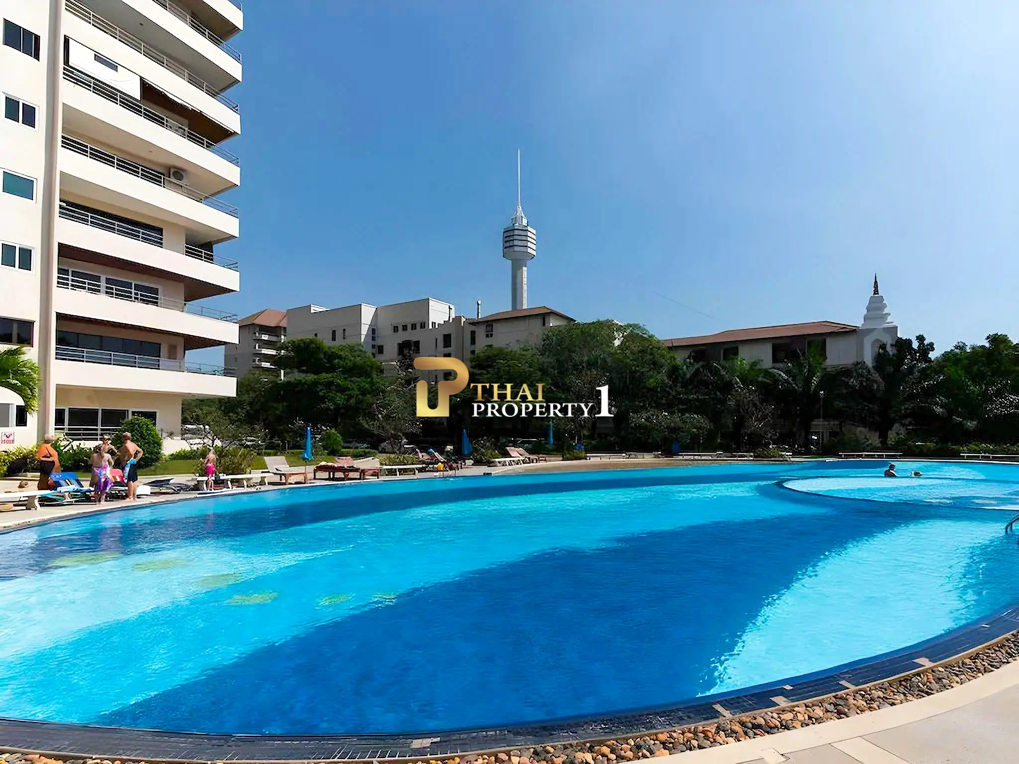 Leilighet med sjøutsikt – View Talay 3A Pratumnak, Pattaya Hjørneleilighet, romslig og fullt møblert