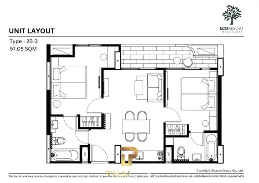 SALE Eco Resort Bangsaray - New Pool View Condo Unit