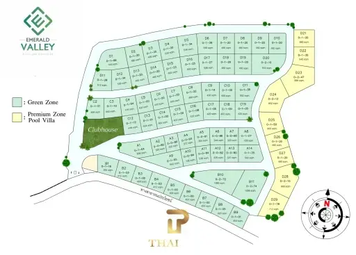 New Emerald Valley Hua Hin - Lovely Project &amp; Surroundings (Lay Out B)