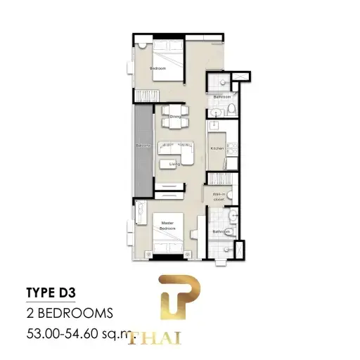 Under Construction -54.60 SQM. Two Bed Unit At Mira Monte - Soi Hua Hin 94