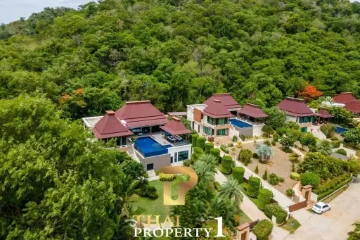 Mountain &amp; Sea View Villa In Stunning Estate - Panorama Khao Tao