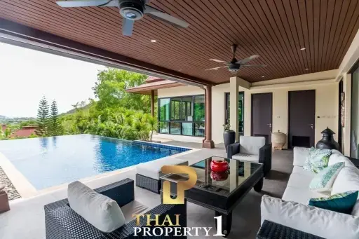 Mountain &amp; Sea View Villa In Stunning Estate - Panorama Khao Tao