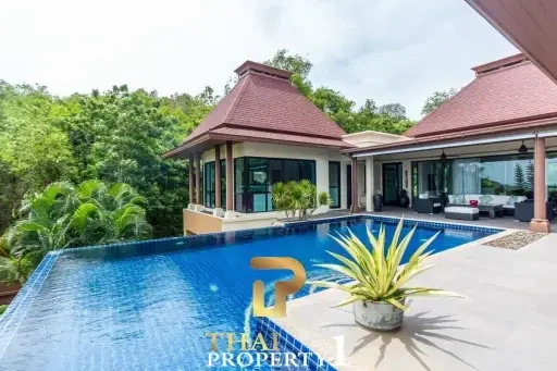 Mountain &amp; Sea View Villa In Stunning Estate - Panorama Khao Tao