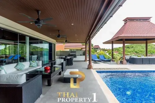 Mountain &amp; Sea View Villa In Stunning Estate - Panorama Khao Tao