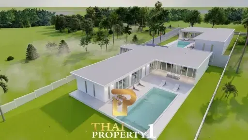 New Modern Under Construction - Investment Pool Villa On Palm Hill Golf Course