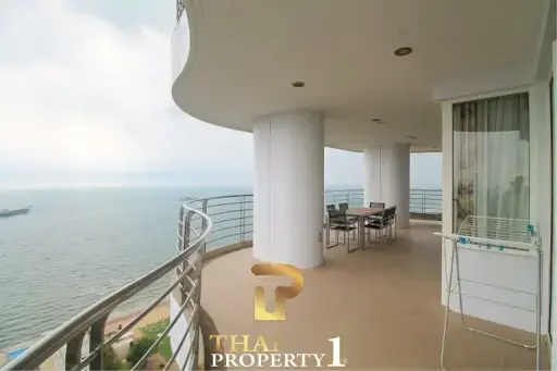 Panoramic Sea View Large 3 Bed Unit At La Royal Beach - Na Jomtien