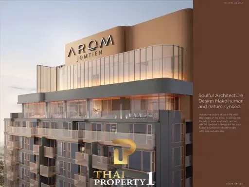 Large Luxury 47.47 SQM. One Bedroom Condo - Arom Jomtien (Off-plan)