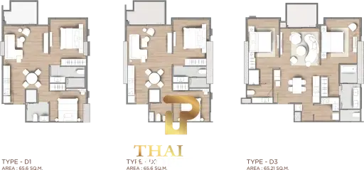 High Floor Luxury 2 Bedroom Condo On 84 SQM. - Arom Jomtien (Off-plan)