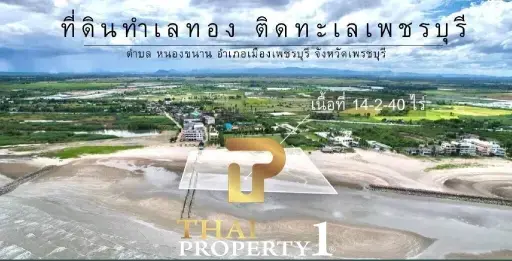 Beachfront 14 Rai Of Land For Sale (Only 5.5 M/Rai) - Phetchaburi