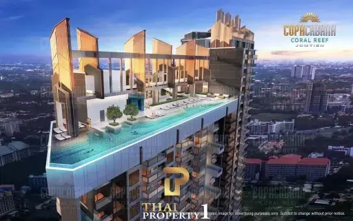 New Condo Project Jomtien 1-Bed Garden View and Pattaya View Side - Copacabana Coral Reef