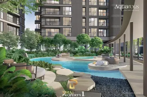 Superior 1 Bedroom Condo for Sale in Jomtien - Aquarous Jomtien Pattaya (Under construction)