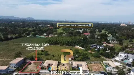 673.6 Sqm Land Plot for Sale Near Golf Course in Huay Yai, Pattaya