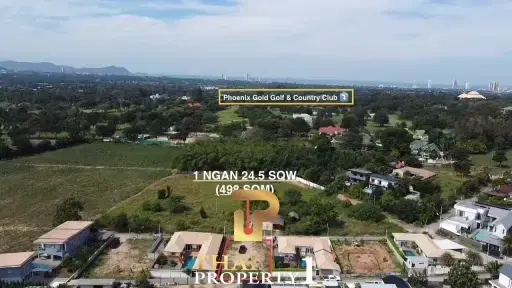 498 Sqm Land Plot for Sale Near Golf Course in Huay Yai, Pattaya