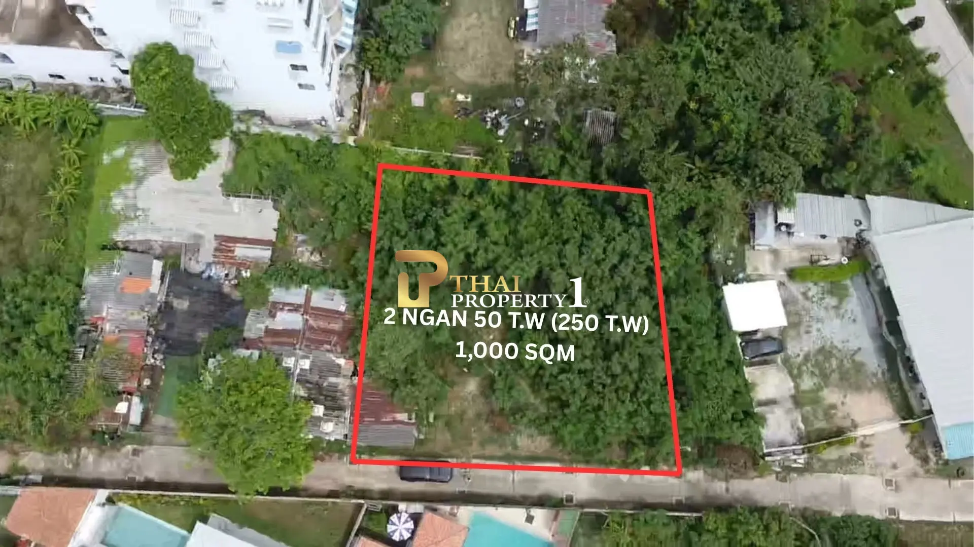 Land Plot for Sale Near Jomtien Beach 1,000 sqm (250 sq.wah)