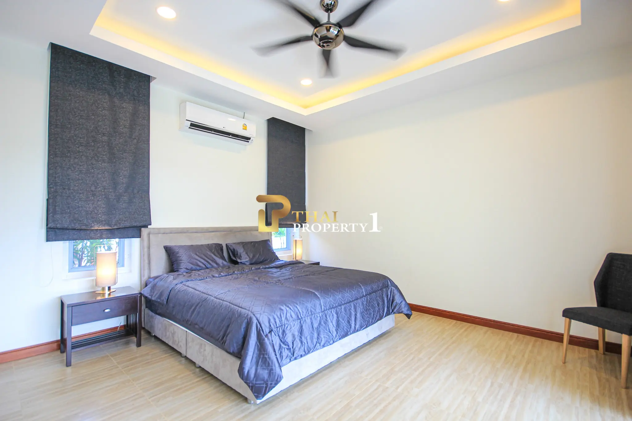 Modern Single-Story Pool Villa Open Living Space at Wararom Village Khao Tao