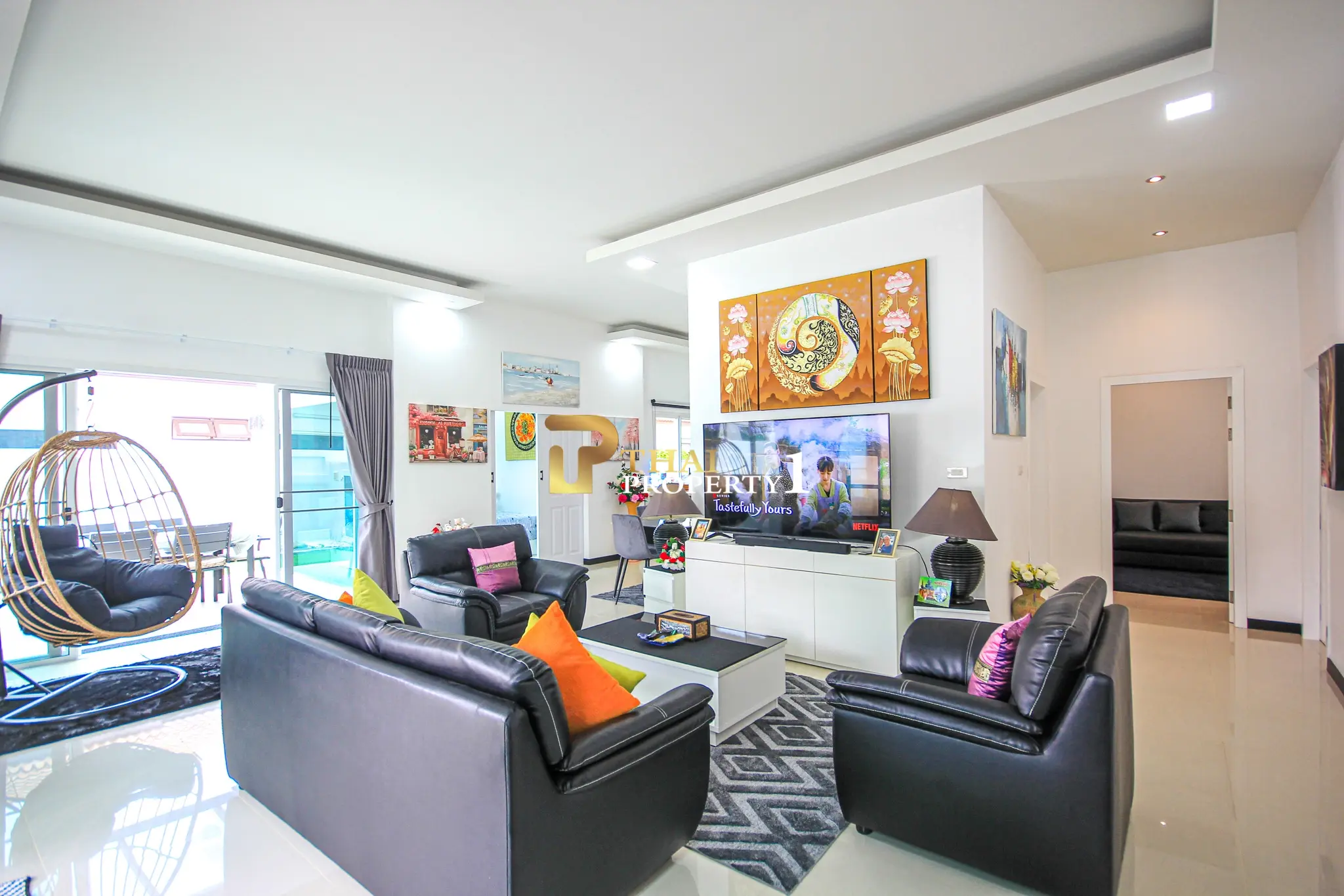 Relaxed Single-Story Villa with Private Pool and Modern Touches At Orchid Paradise Homes